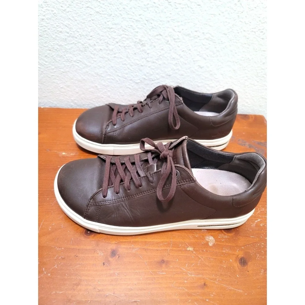 Birkenstock Bend‎ Low Leather Sneakers Mens 41 Brown Roast Lace Up Shoes